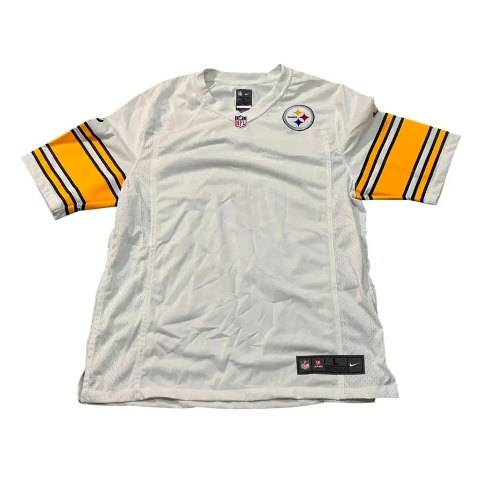 Nike NFL On Field Pittsburgh Steelers Blank Jersey White Large L New